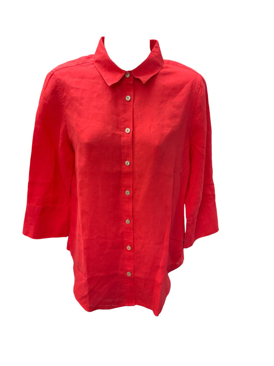 NWT Chico's Women's Button up Blouse Red 0/XS