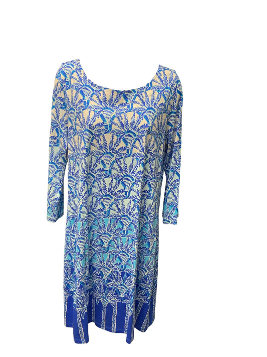 Lilly Pulitzer Women's Dress Blue White  L