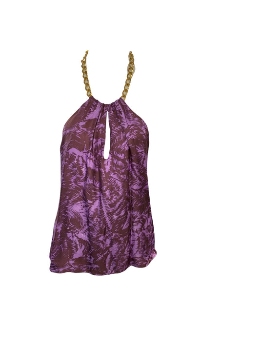 Milly Women's Silk Blouse Purple 2=XS