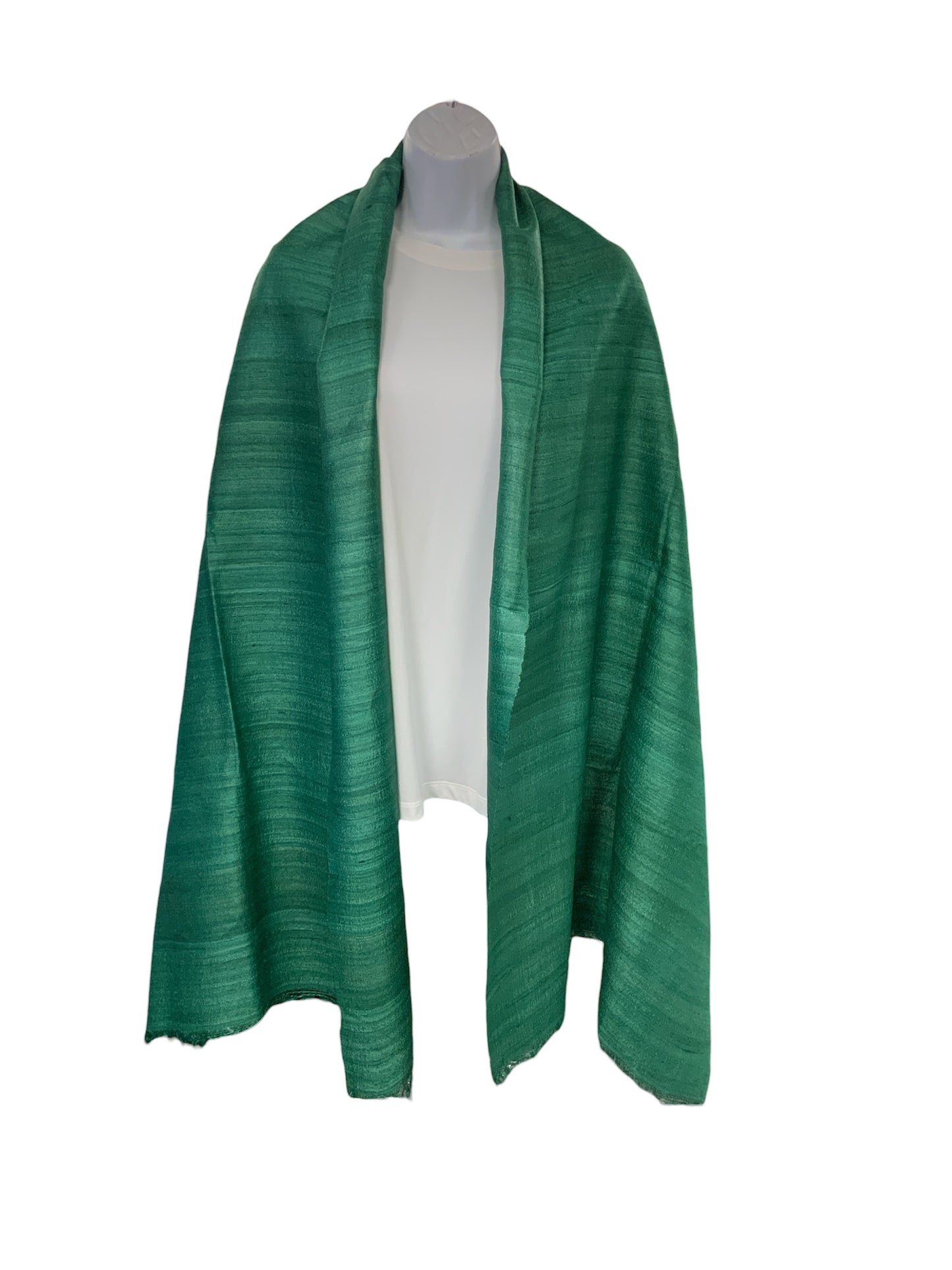NWT Silk Mark India Women's Silk Shawl Green O/S