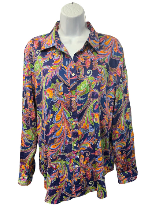 Lauren RL Women's Shirt Blue XL