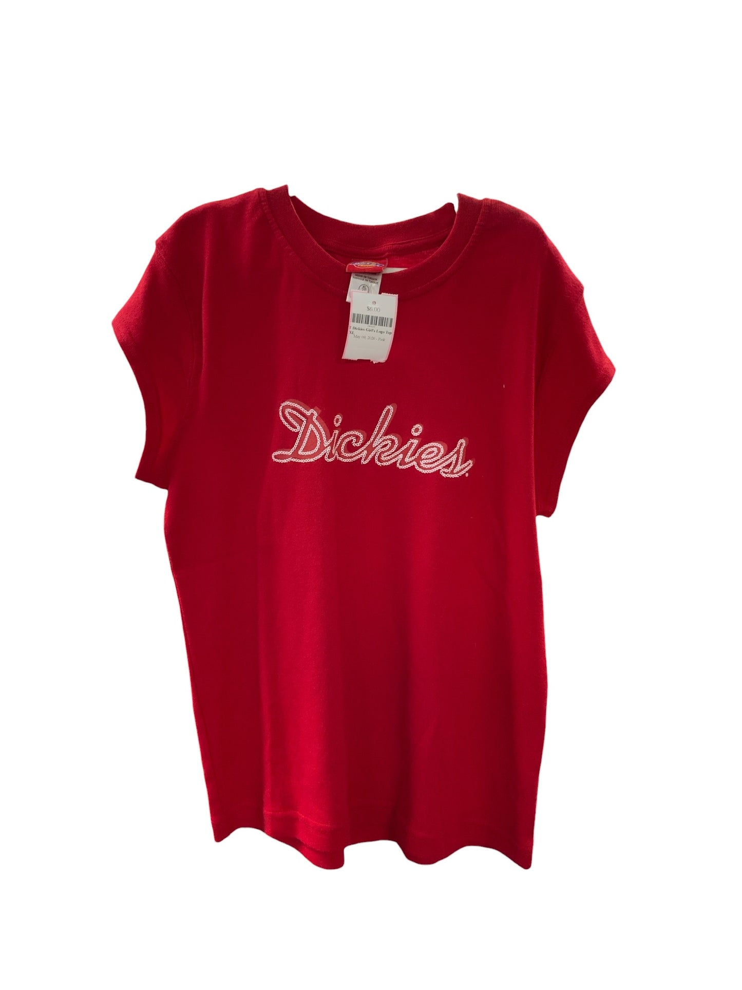 NWT Dickies Girl's Logo Top Red XL