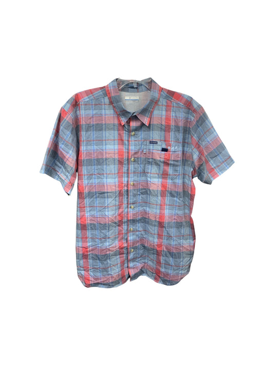 Columbia Men’s Shirt Red Blue L