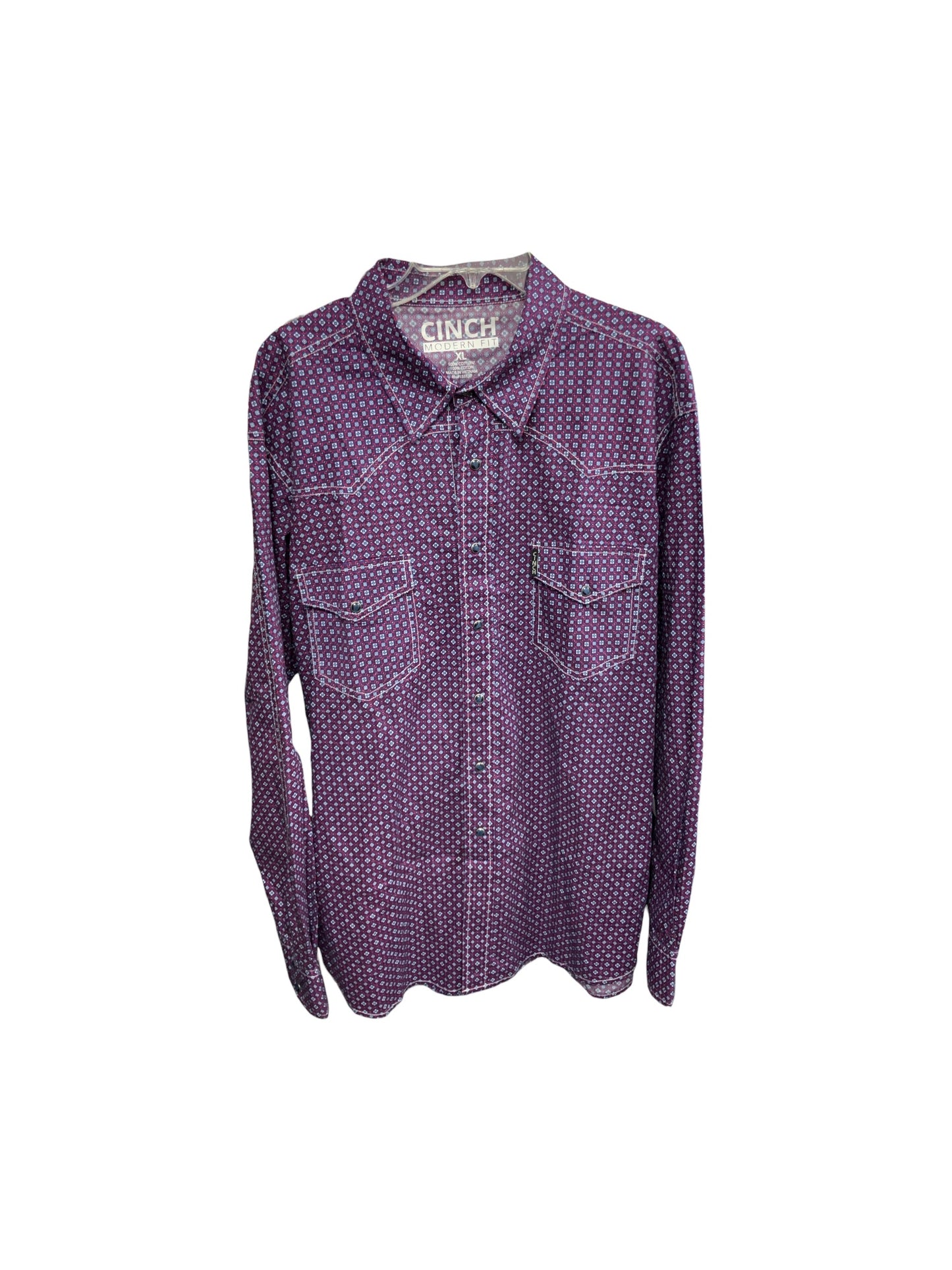 Cinch Men’s Shirt Purple XL