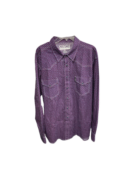 Cinch Men’s Shirt Purple XL
