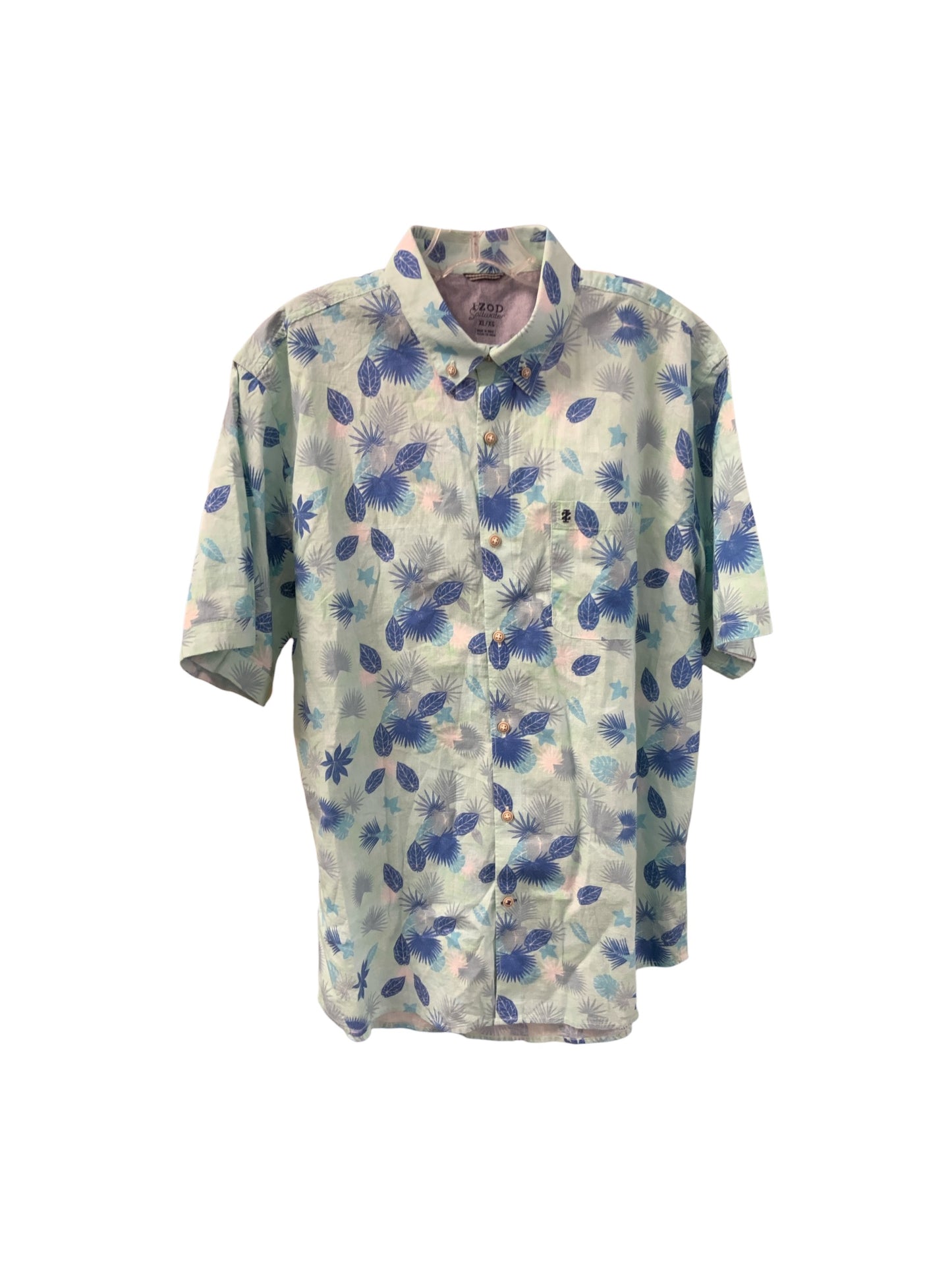 Izod Men’s Shirt Blue Tropical XL
