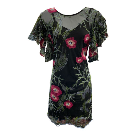 NWT Free Gerneration Women's Dress Black Floral L
