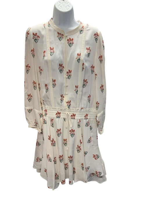 A.L.C. Women's Silk Dress Ivory Floral 10=M