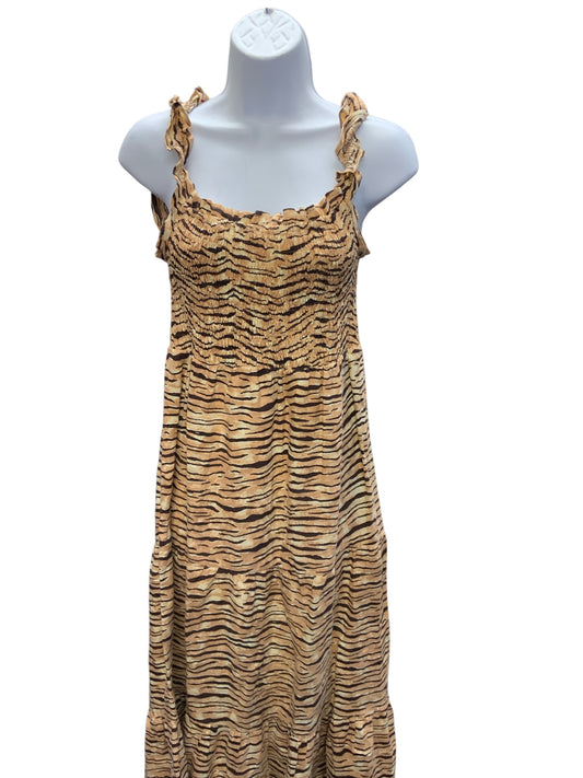Faithfull The Brand Women's Linen Dress Zebra 4=S