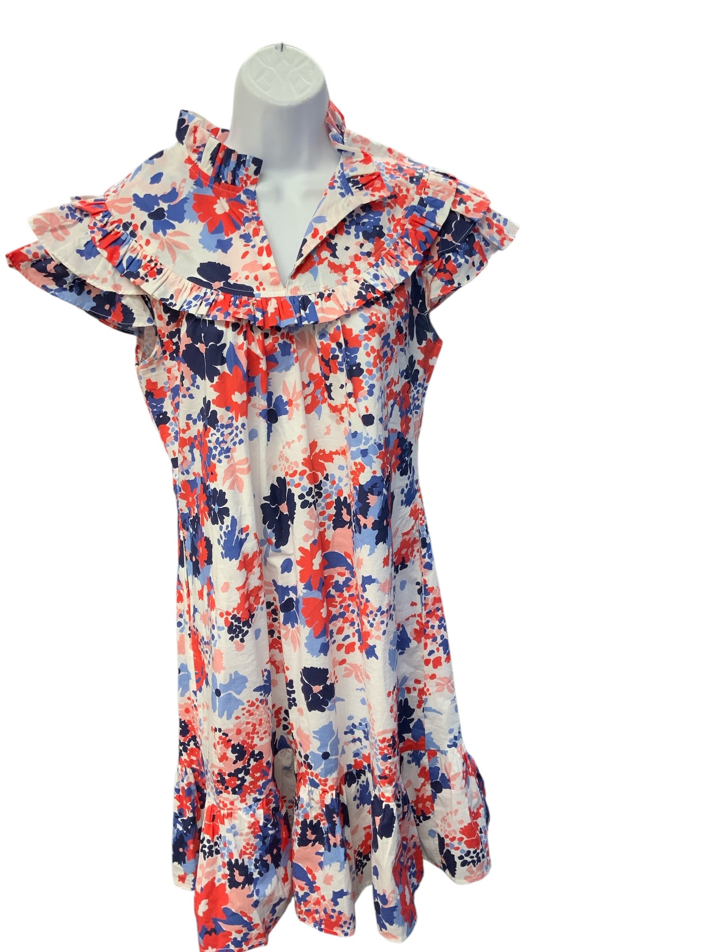 CK Bradley Women's Dress Blue Red S