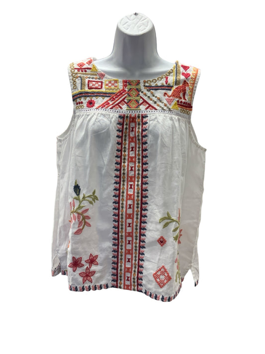 Johnny Was Women's Linen Tunic White Multi S