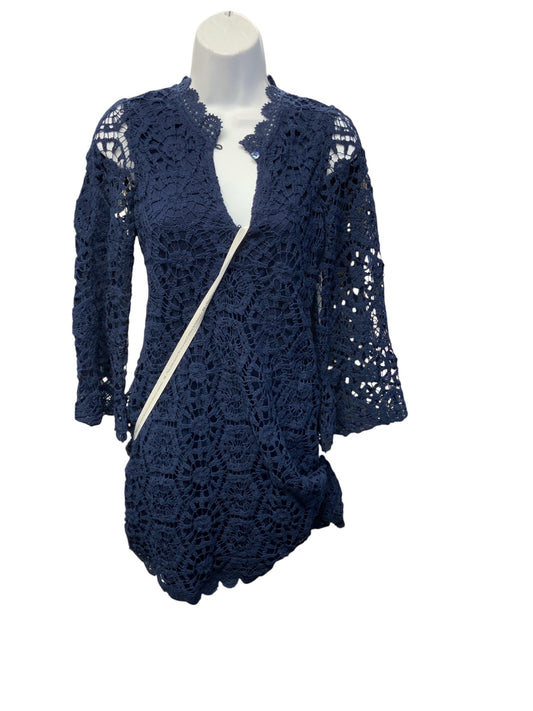 Hale Bob Women's Crochet Dress Navy S