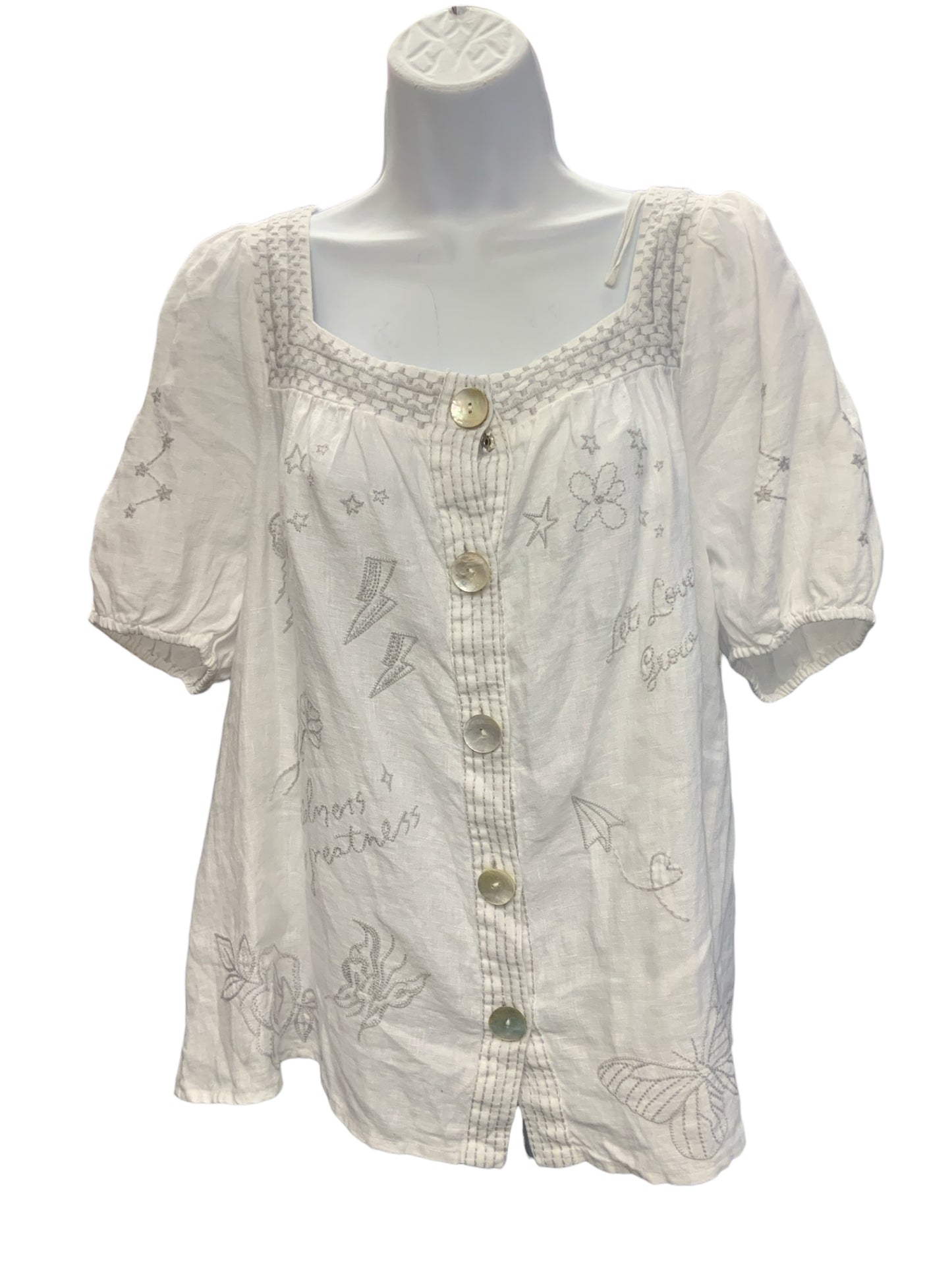 Johnny Was Women's Shirt White M