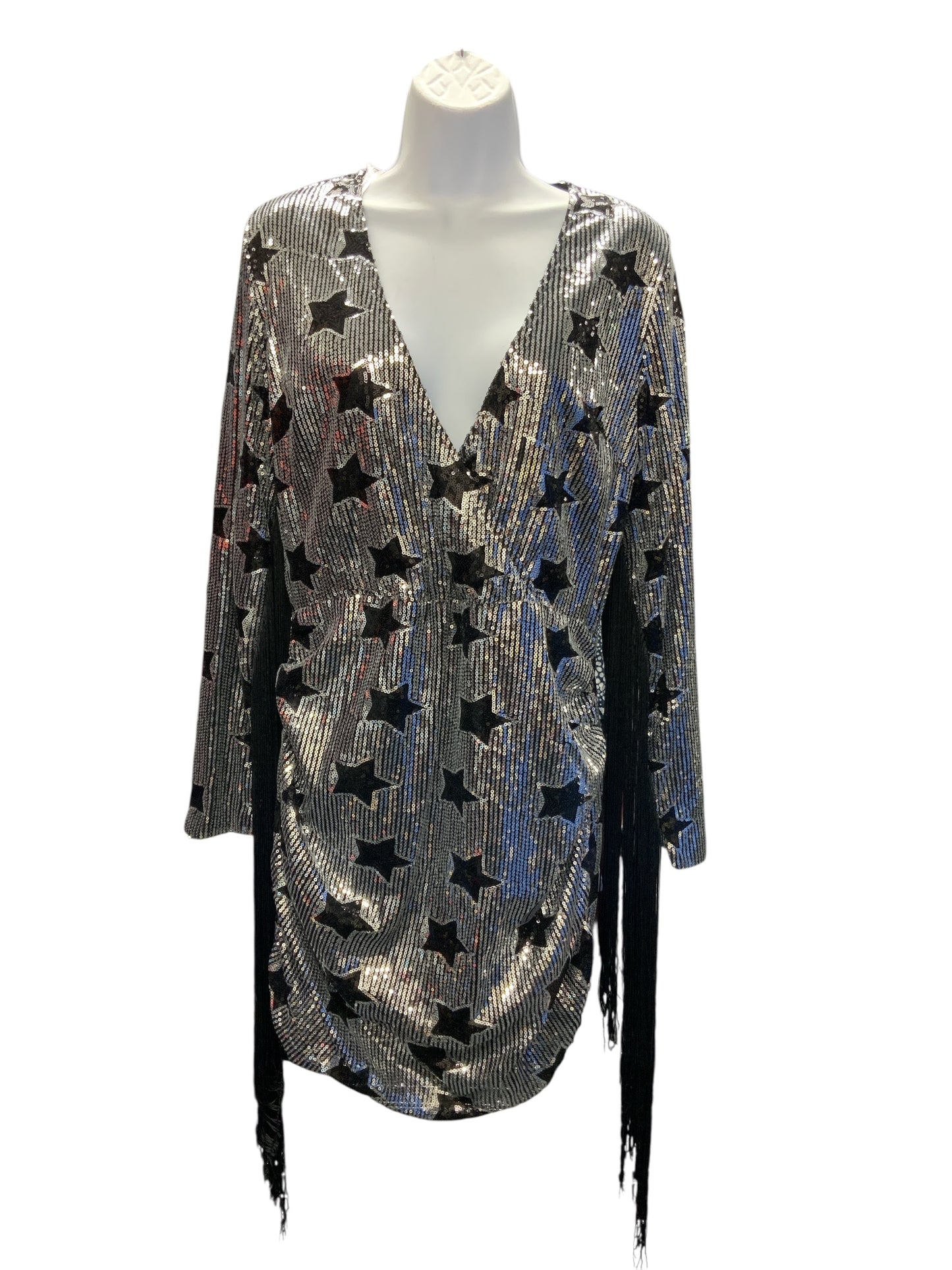 NWT Nasty Gal Women's Dress Silver Sequin10=M