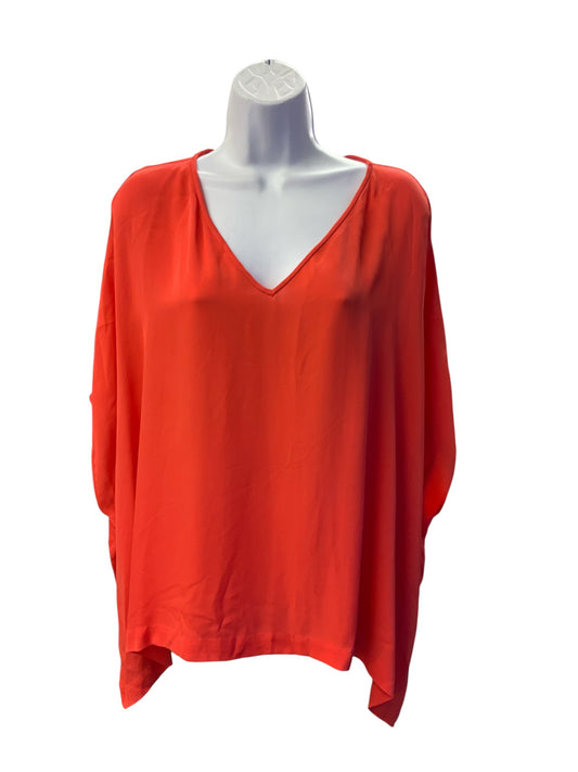 Diane Von Furstenberg Women's Silk Blouse Coral O/S