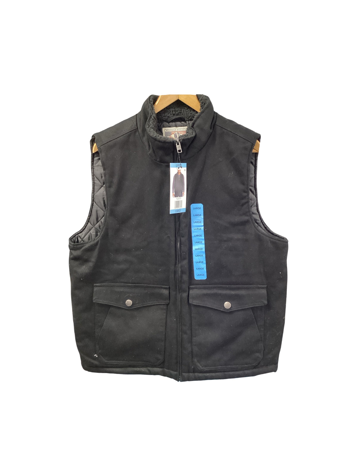 NWT Workwear Brand Men's Jacket Vest Black L