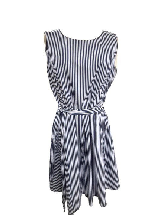 Pappagallo womens stripes dress blue 8