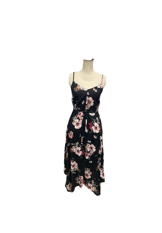 Xhilaration Floral Black Dress XS