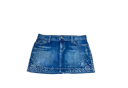 Ezra Fitch Jr. Skirt Denim Crystal 27x12