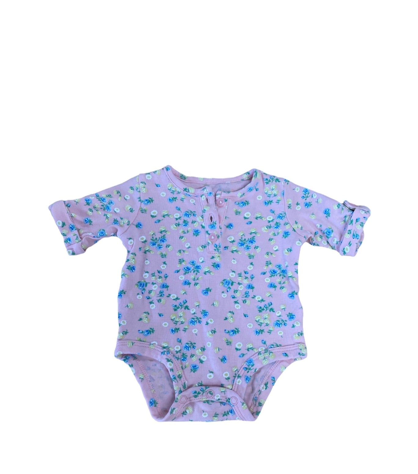 Carter's Floral Pink Onesies 3M