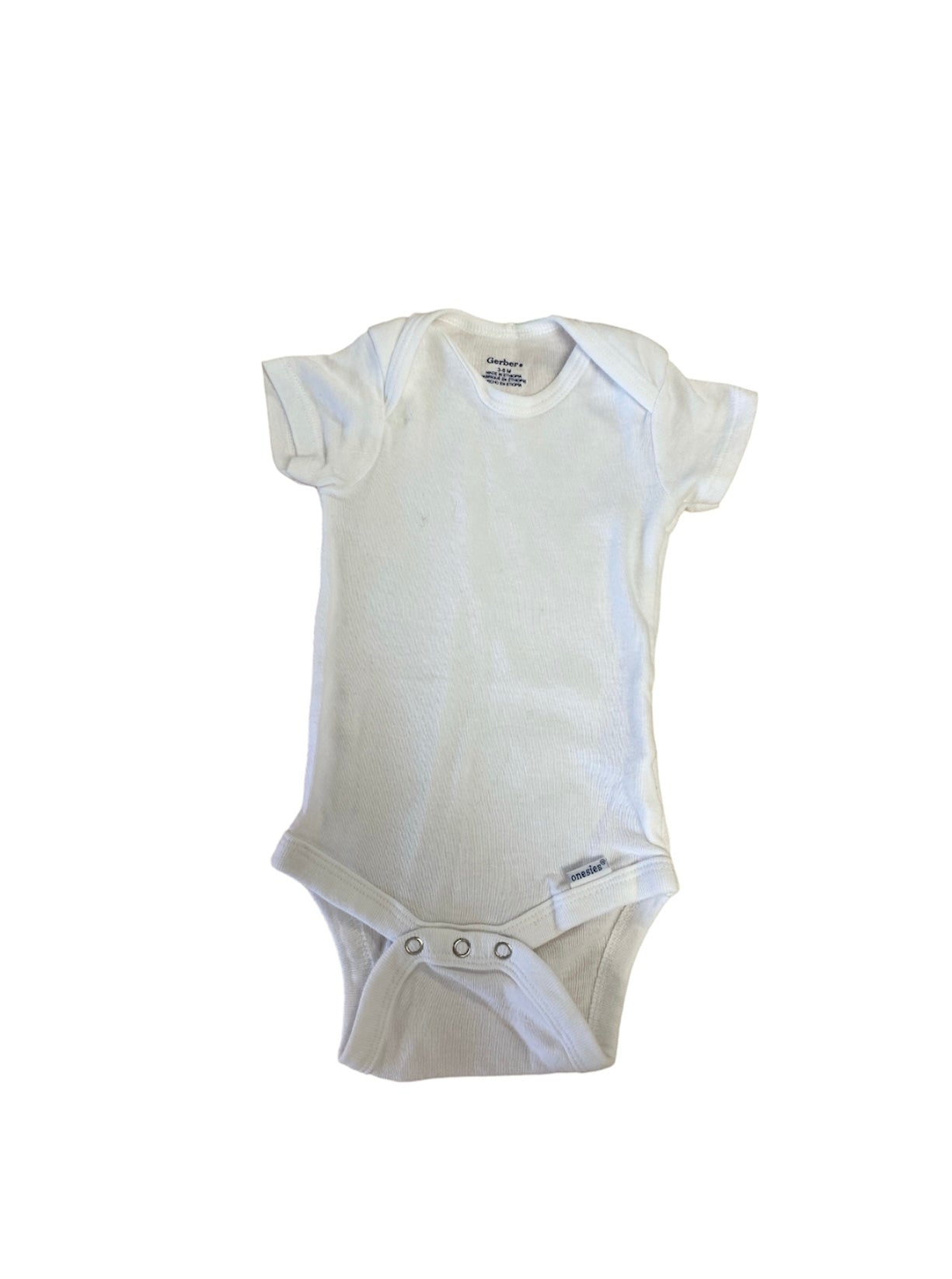 Gerber White Onesies 3-6 M