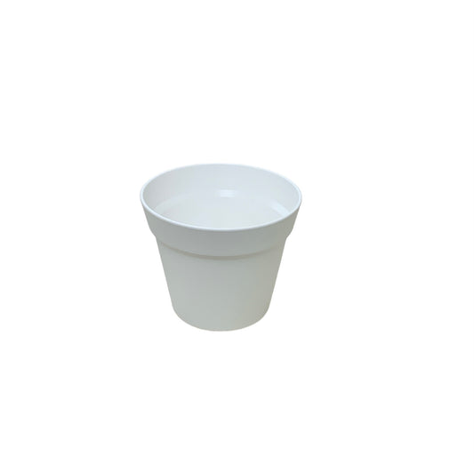 White Plastic Pot Planter