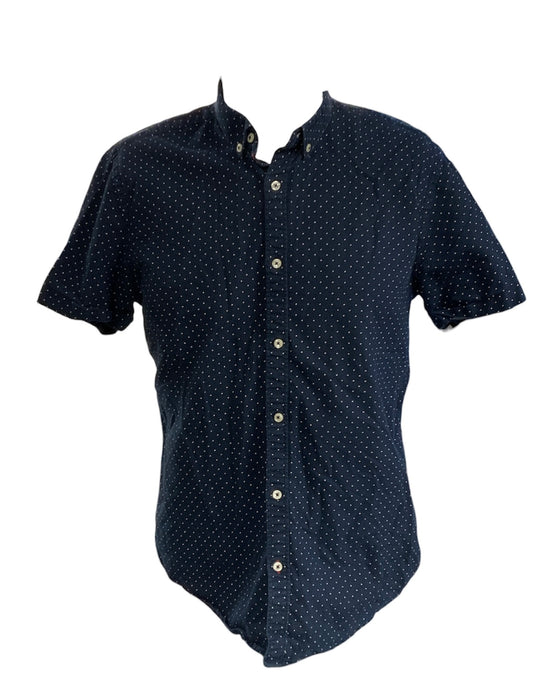 Zara Men's Shirt Navy Dot L