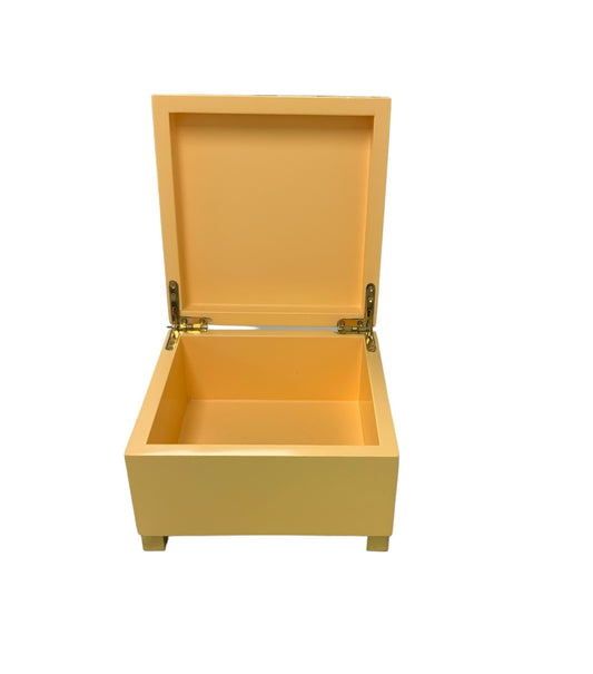 Yellow Lacquer Jewelry Box