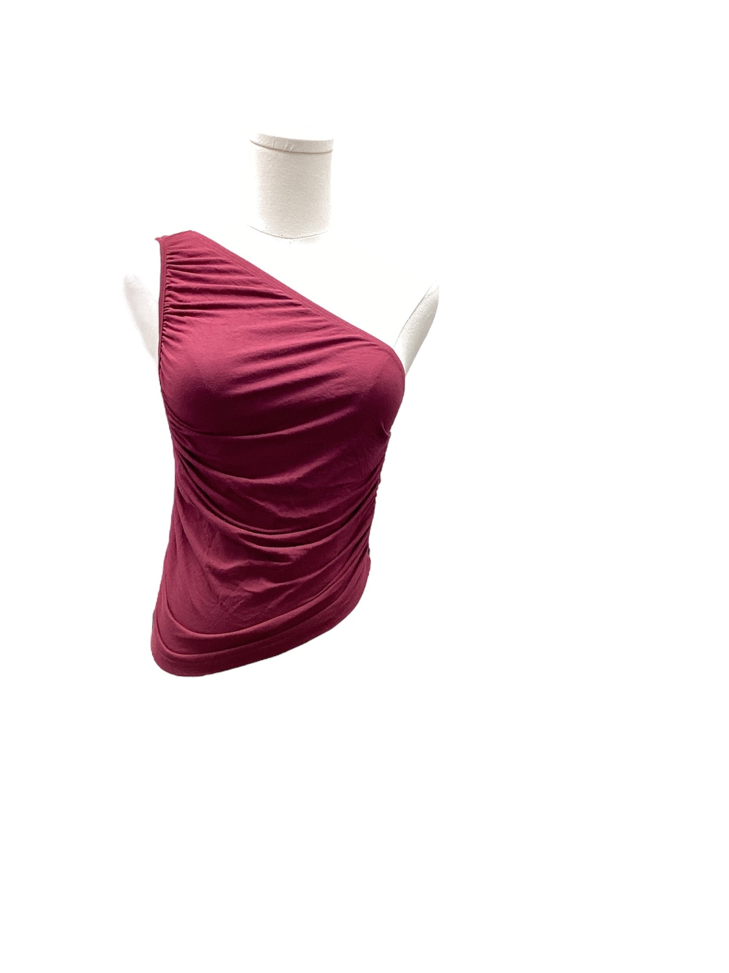 Shein Jr. One Shoulder Tube Top M Maroon