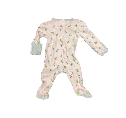 Cloud Island Pink/Bees Onesie NB