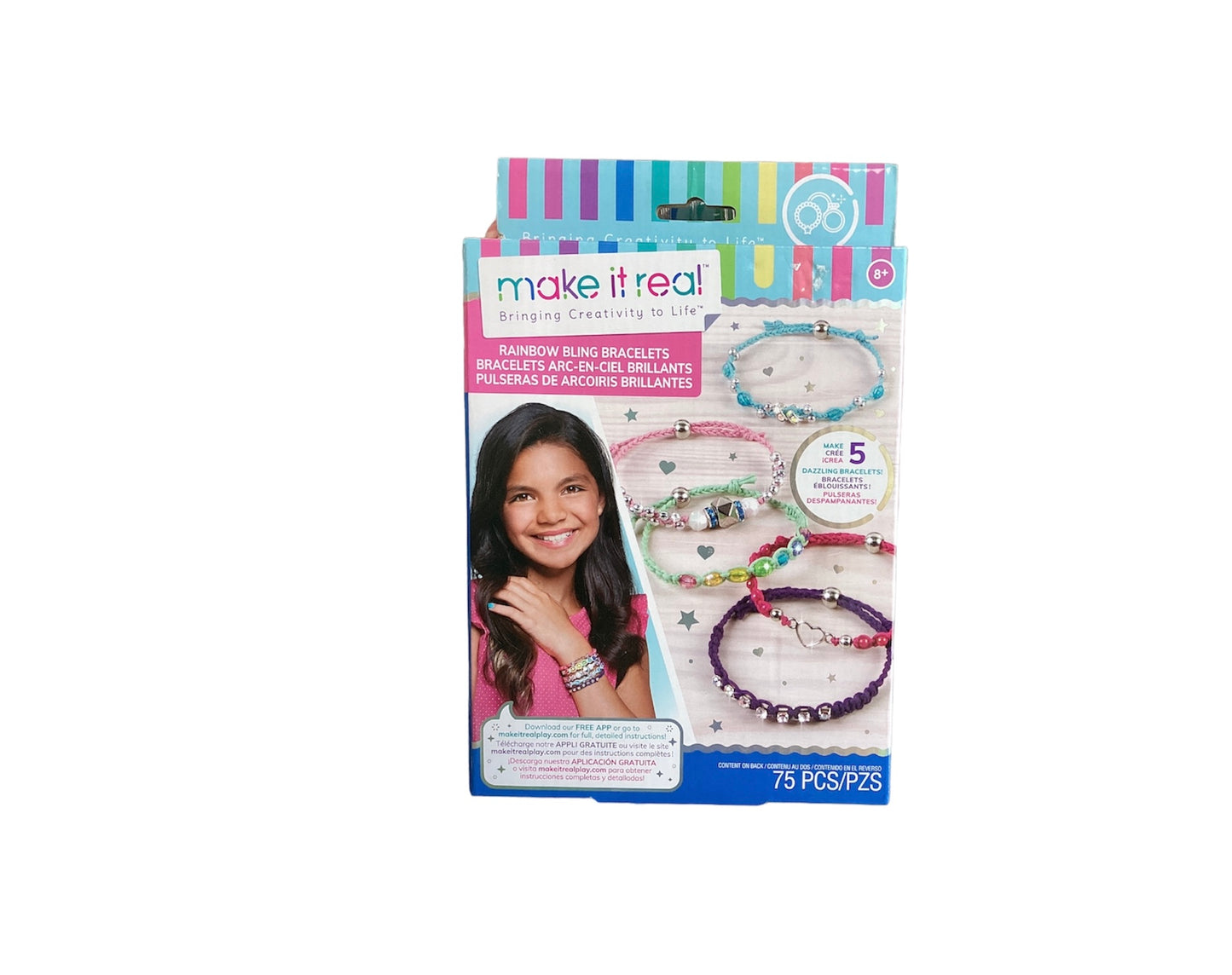 NWT Make It Real 75 Pc. Rainbow Bling Bracelet Kit