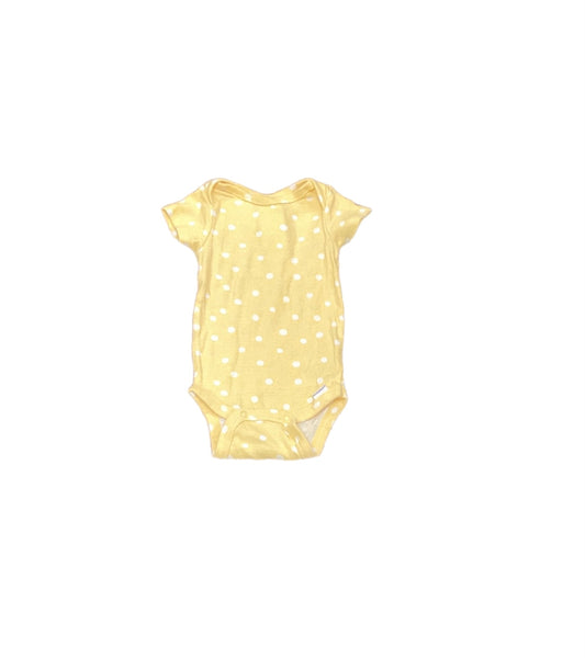 Gerber Girls Yellow Polka Dot Onesie 0-3m