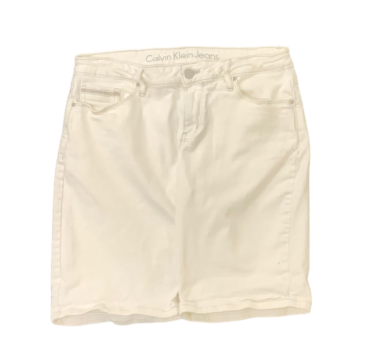 Calvin Klein Women's White Jean Shorts 30