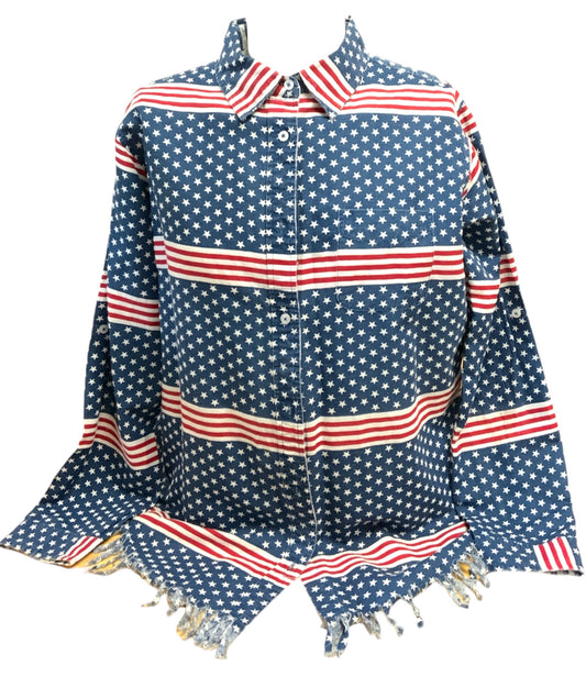 Tizzie Women's Shirt Blue Stars XL