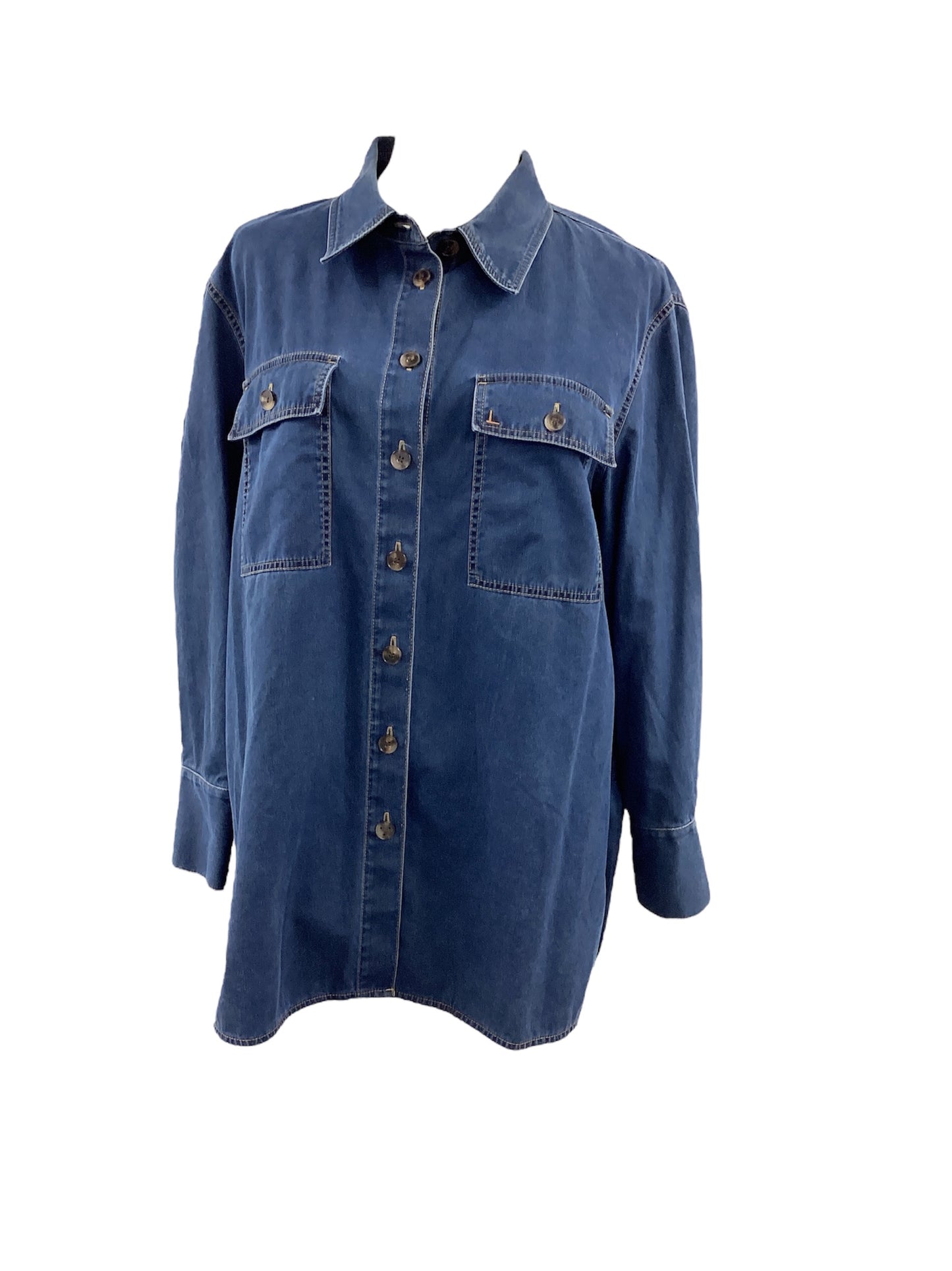 Lafayette 148 Women's Jean Shirt L