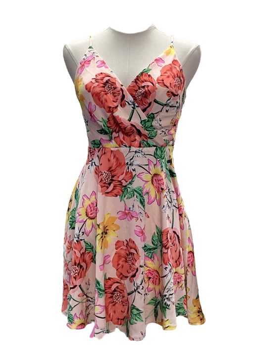 Express Junior Dress Pink Floral XS