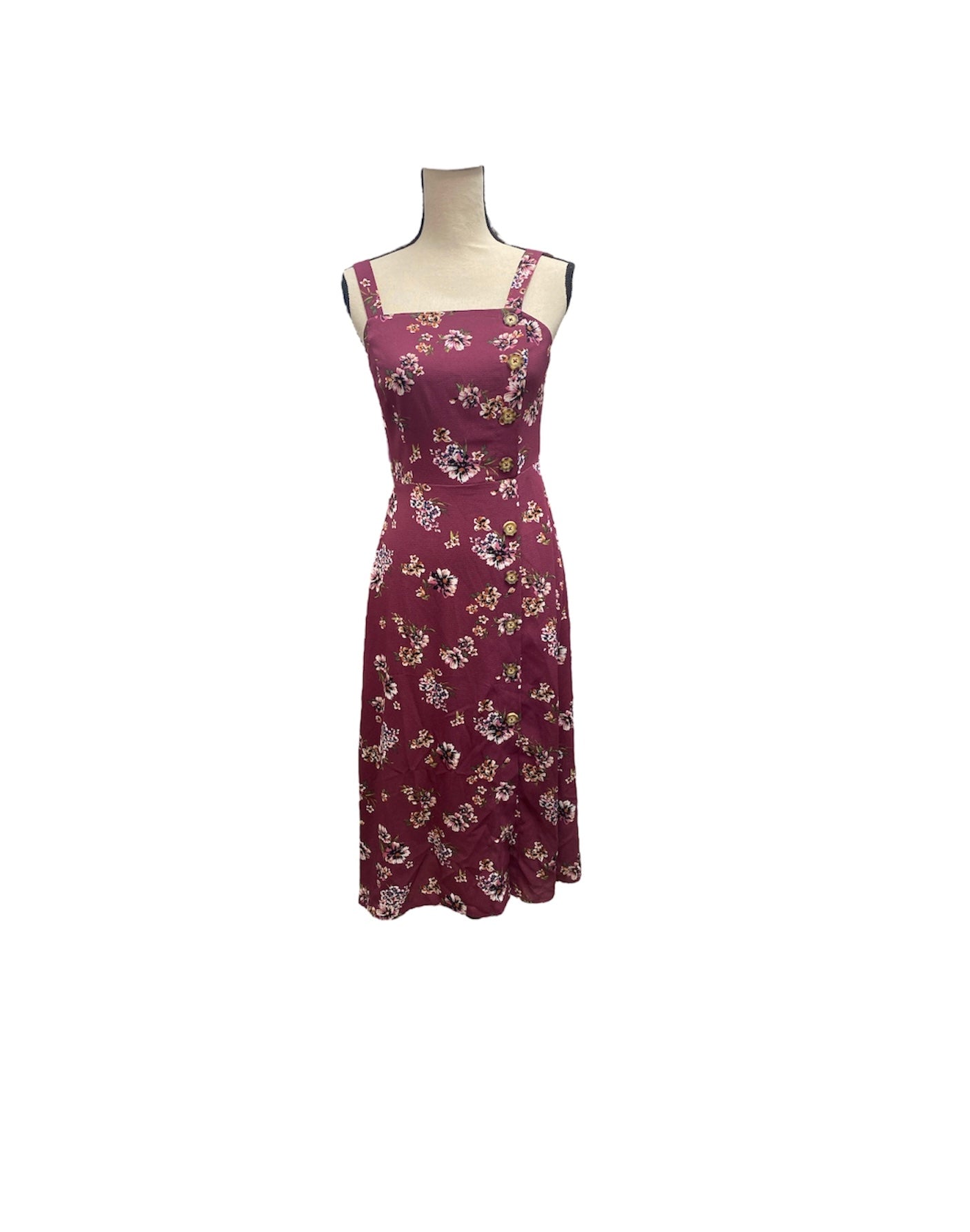 Xhilaration Midi Floral Purple Dress XS