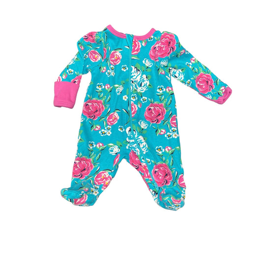 Wondernation Floral/Blue Sleepwear NB