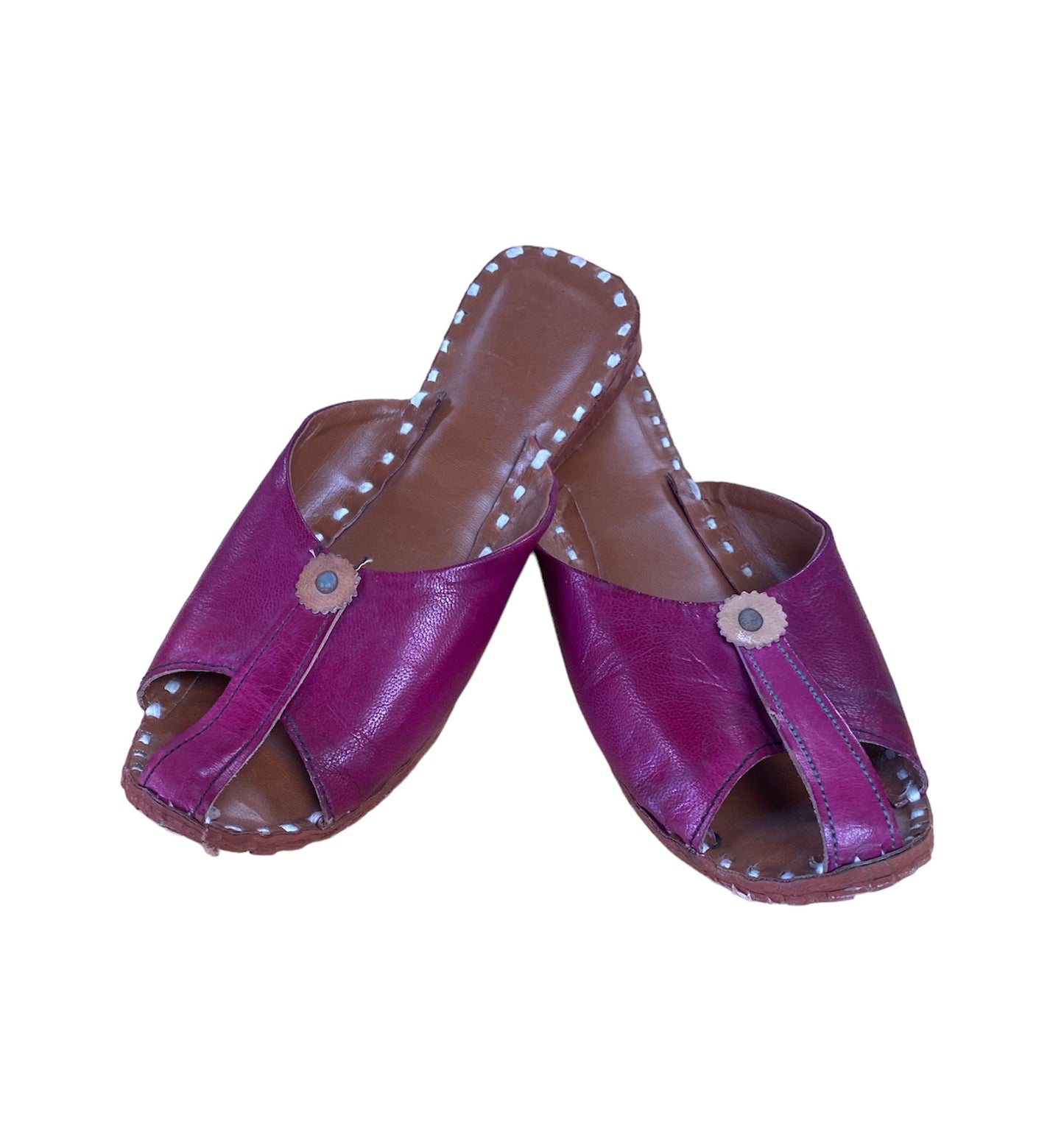 Indian Purple Slipper Shoes 8