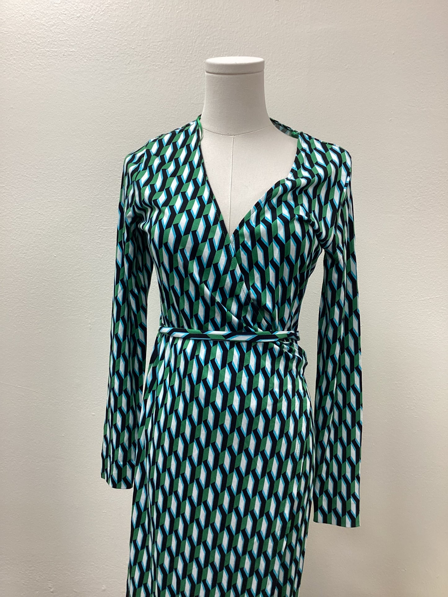 NWT Diane Womens Dress Green/Black S