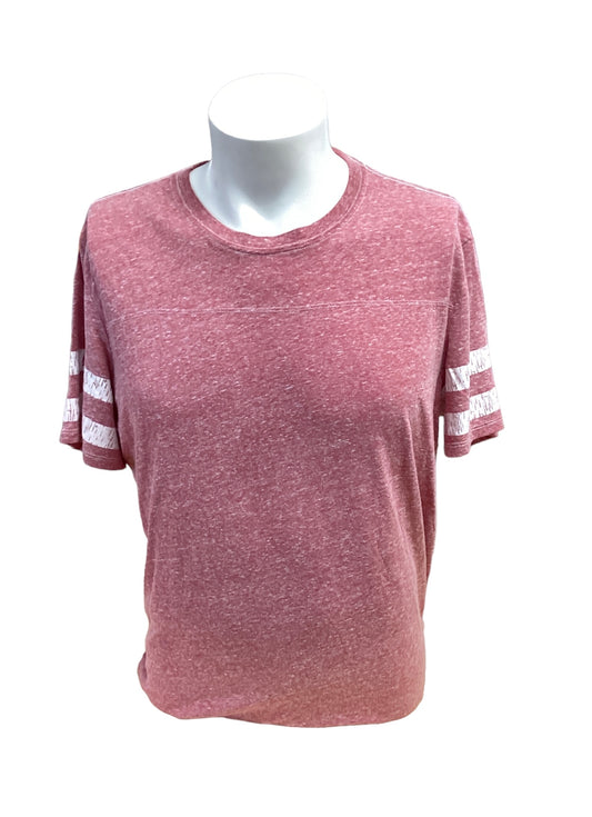 Men's Red White Tee L