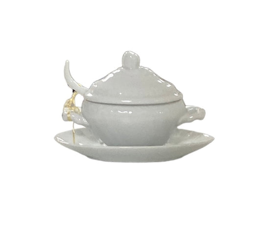 White 3 Pc Condiment Dish