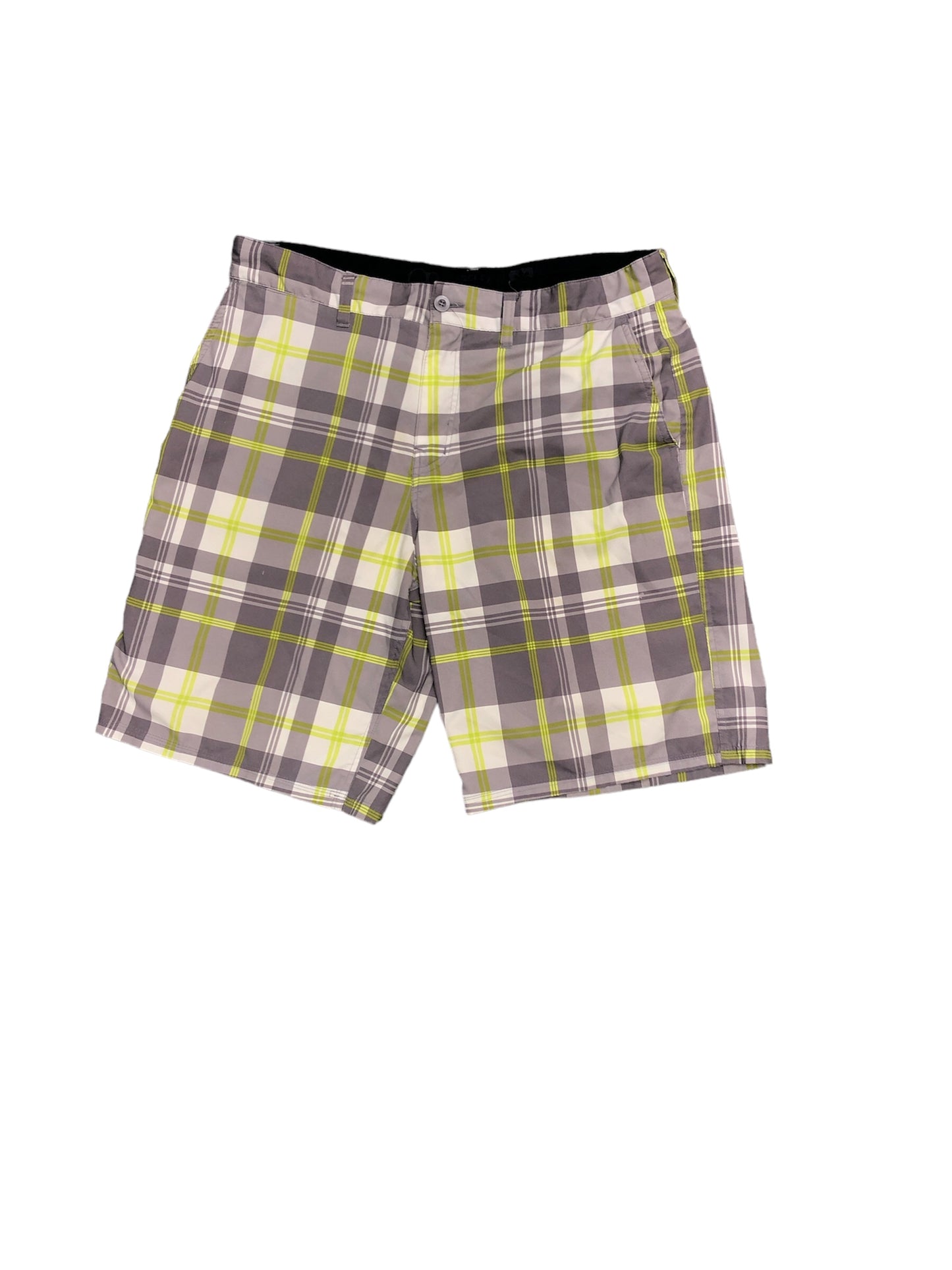 OP Men's Short 36 Gray Plaid