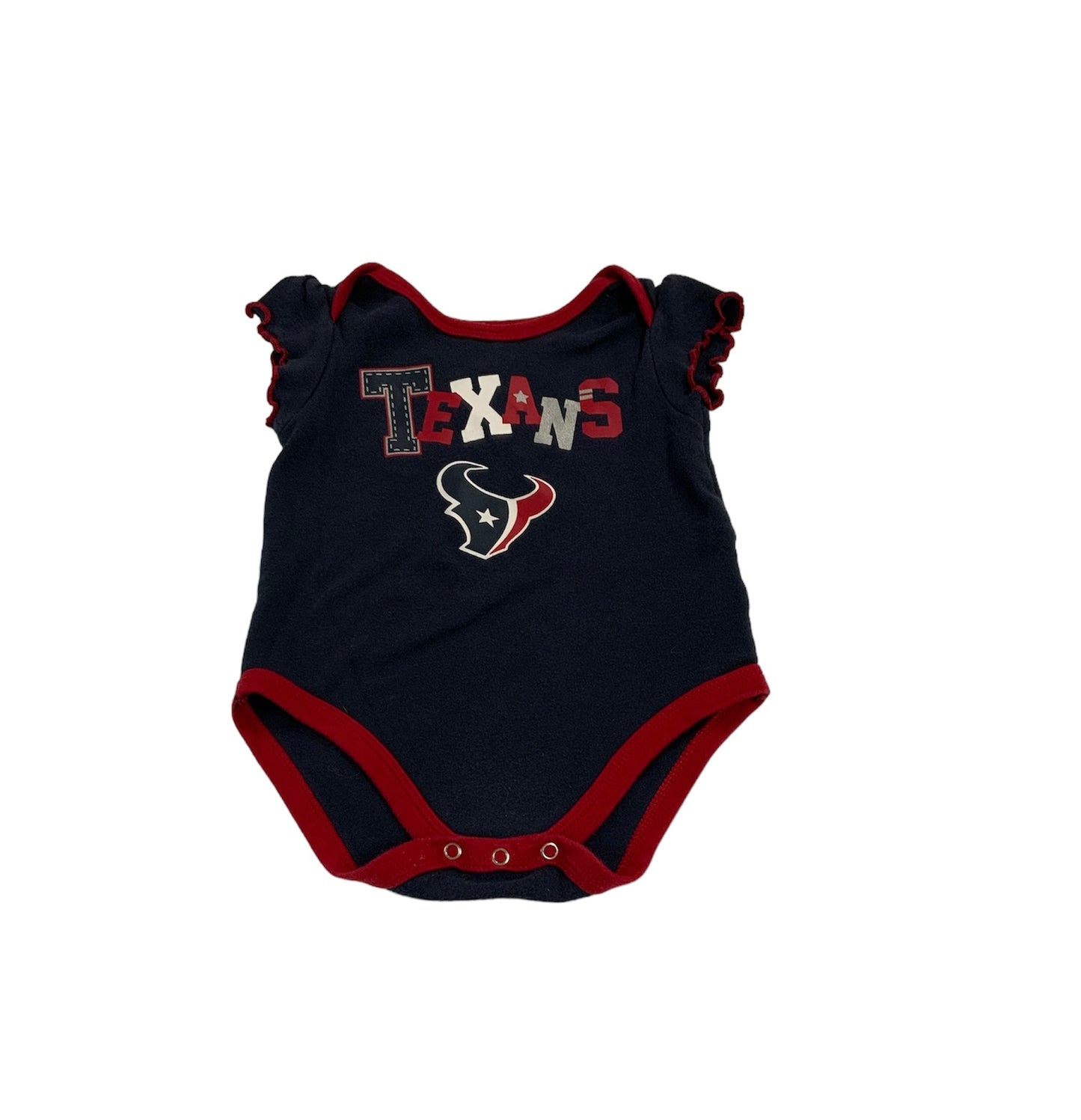 NFL Girls Blue Texans Onesie 6-9m