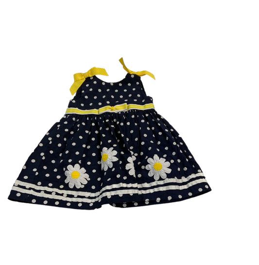 Blueberi Girls Blue Polka Dot Dress 24m