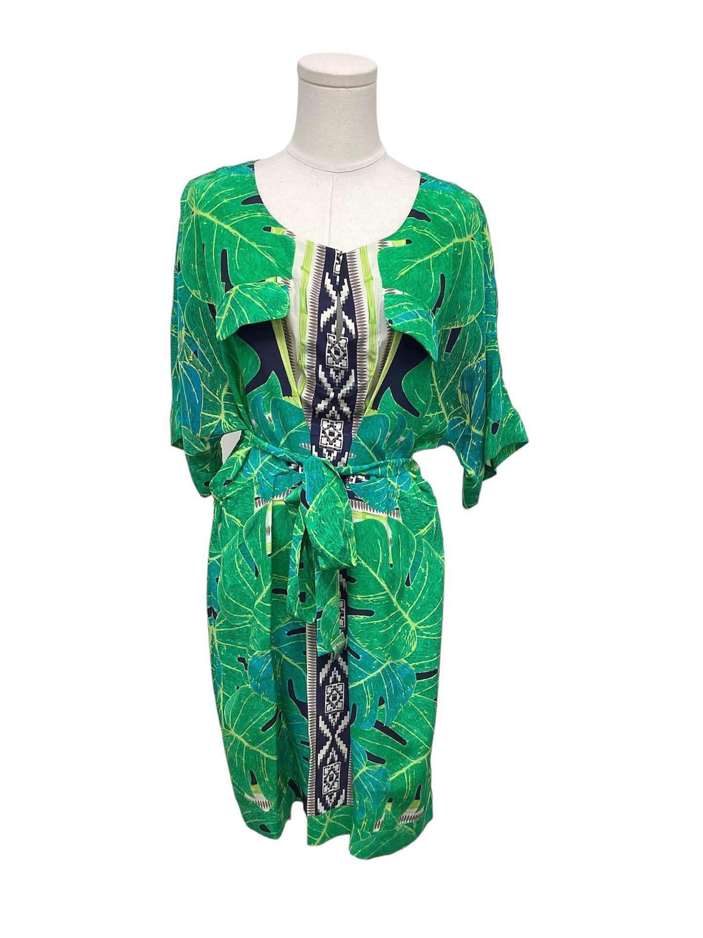 Yoana Baraschi Green Silk Dress L