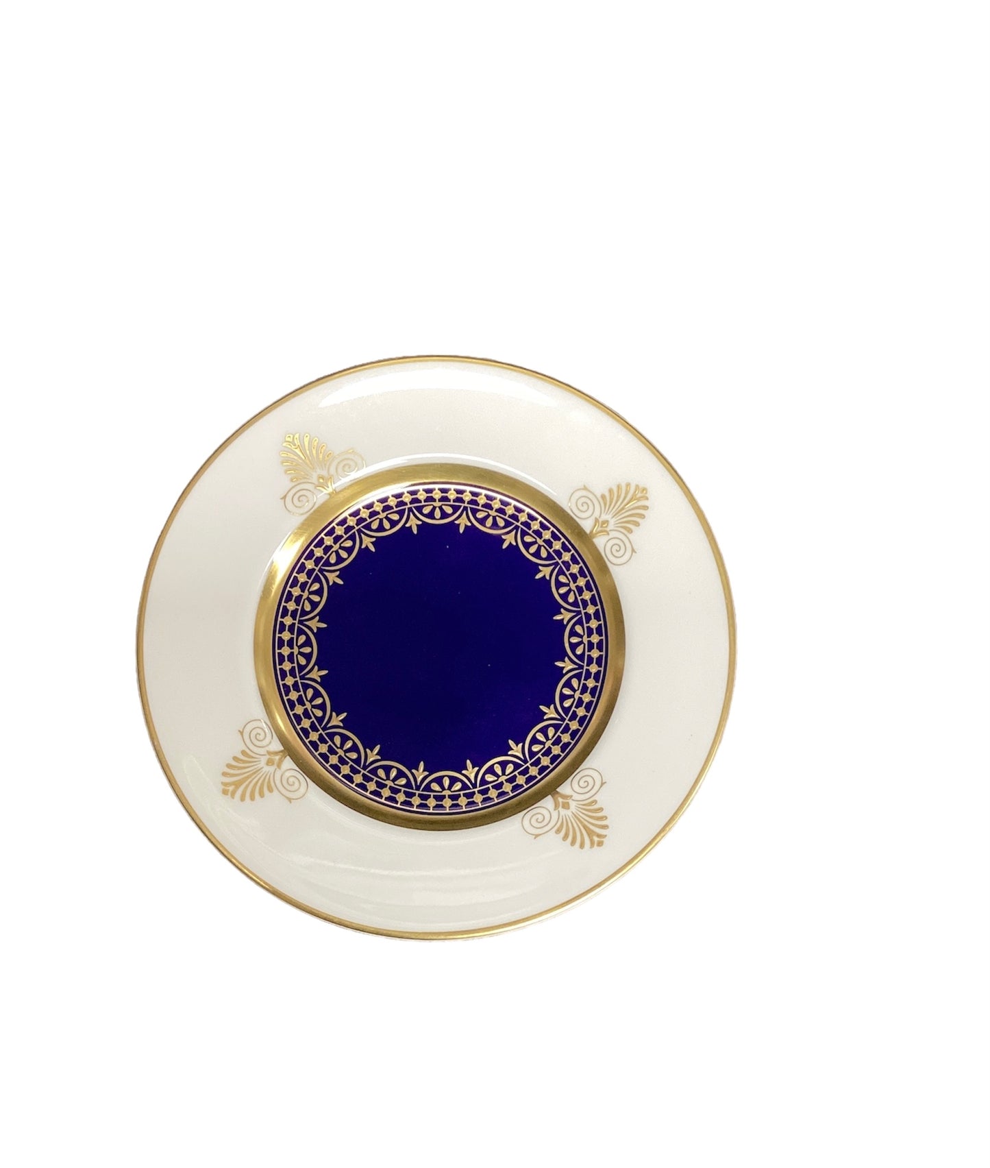 Anthemion White and Blue Bread Plate