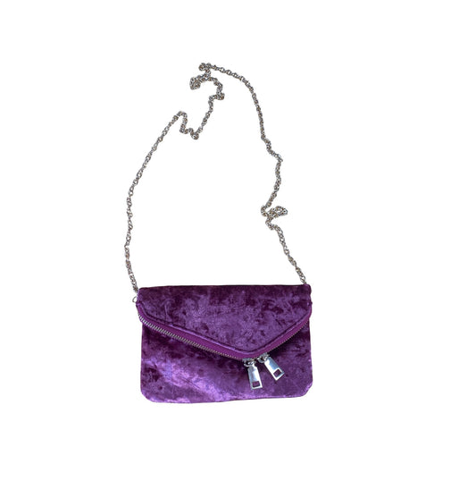 Urban Expressions Burgundy Velvet Crossbody Bag