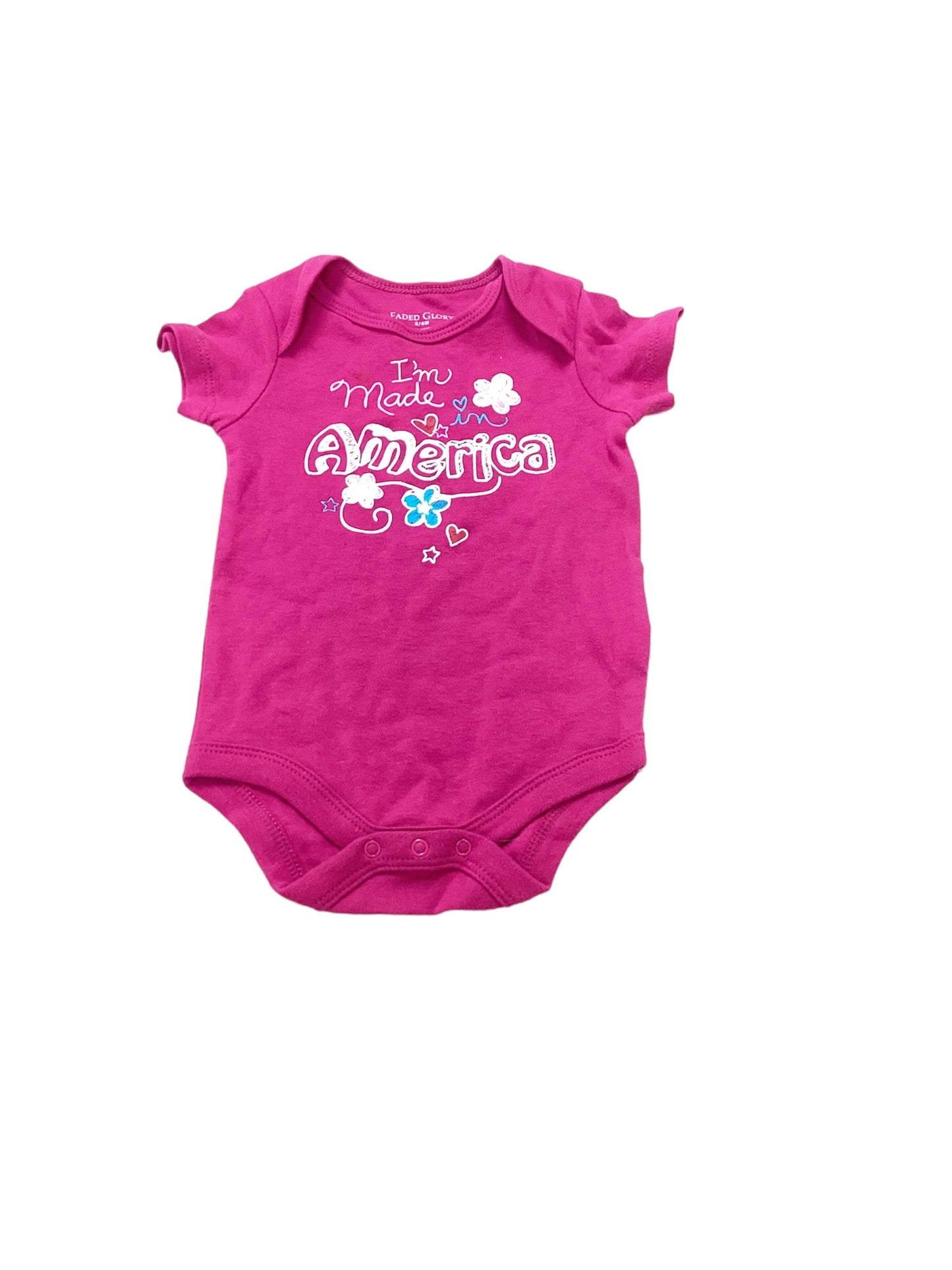 Faded Glory Girls Pink Onesie