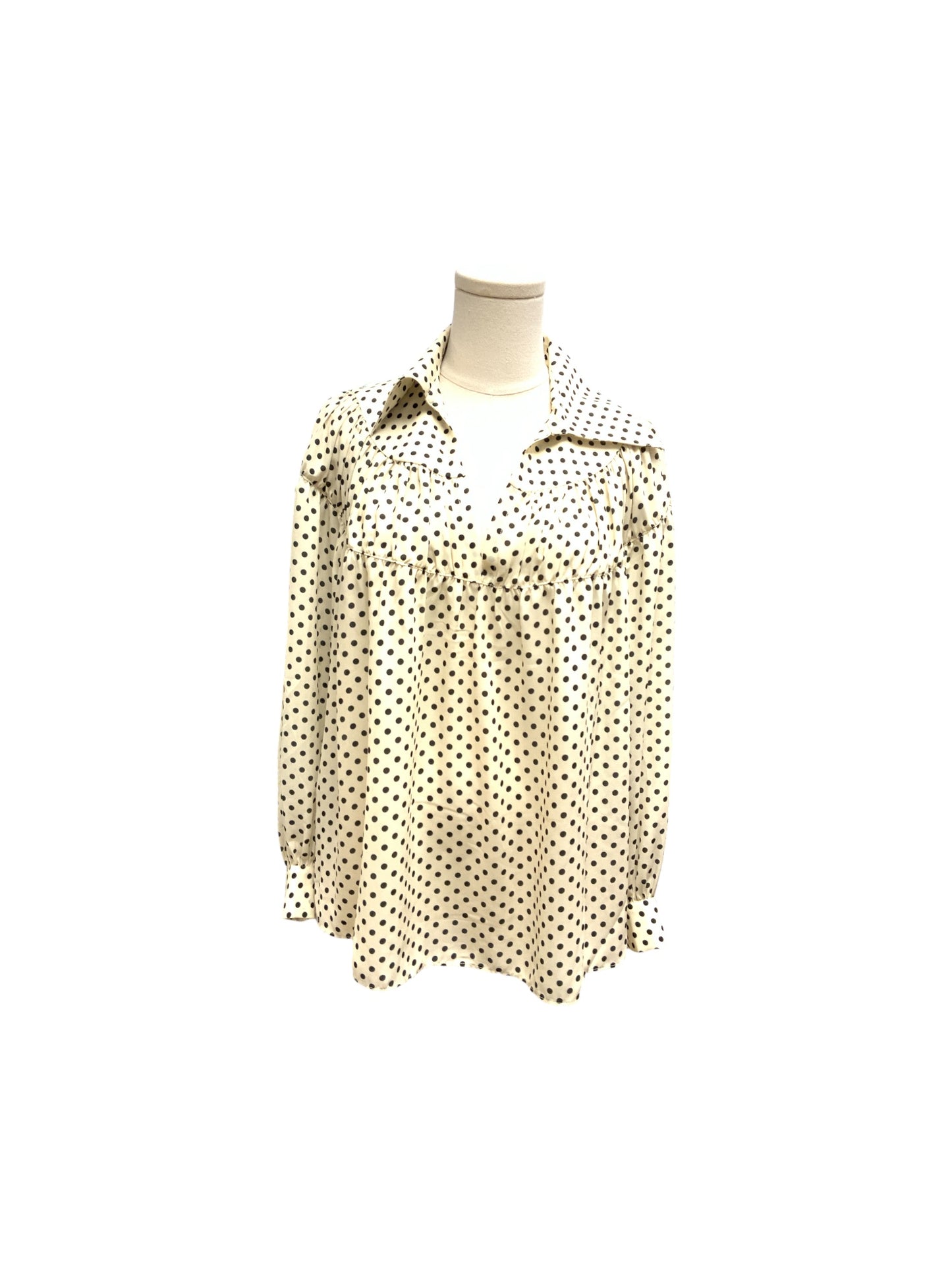 Tuckerneck Womens Blouse Polka Dot S